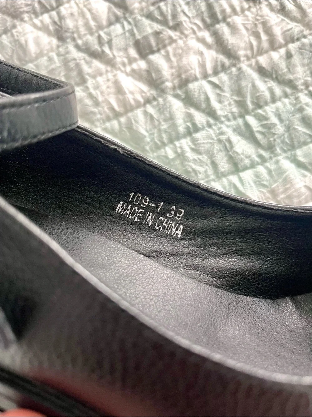 Black Chunky Platform Mary Jane Heels with Ankle Strap 10101